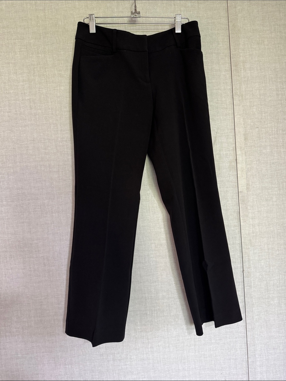 Women's Black Straight-Leg Trousers